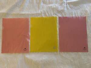 Sparco Clear Plastic Document Folders Lot of 3 Pink Yellow Sheet Protectors